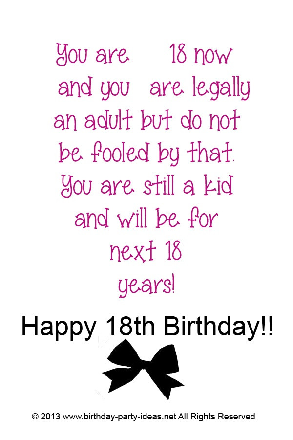 18 Birthday Quotes
 18th Birthday Quotes For Girls QuotesGram