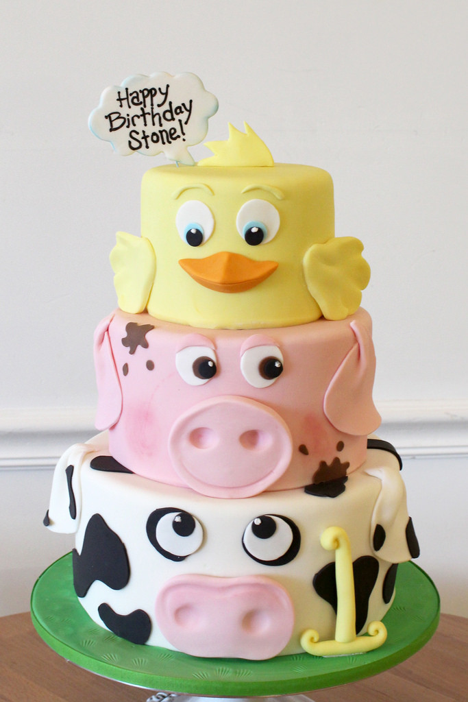 Animals Birthday Cake
 Baby Themed Cakes