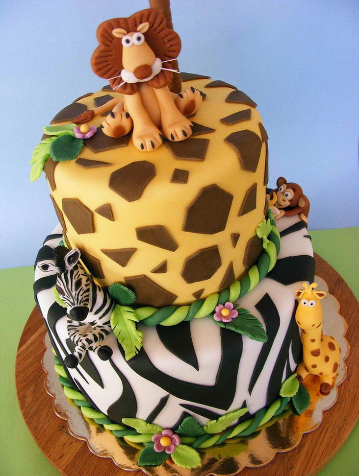 Animals Birthday Cake
 Baby Shower Cake Jungle Theme