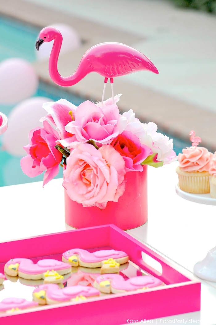 Birthday Party Ideas
 Kara s Party Ideas Flamingo Pool Art Summer Birthday