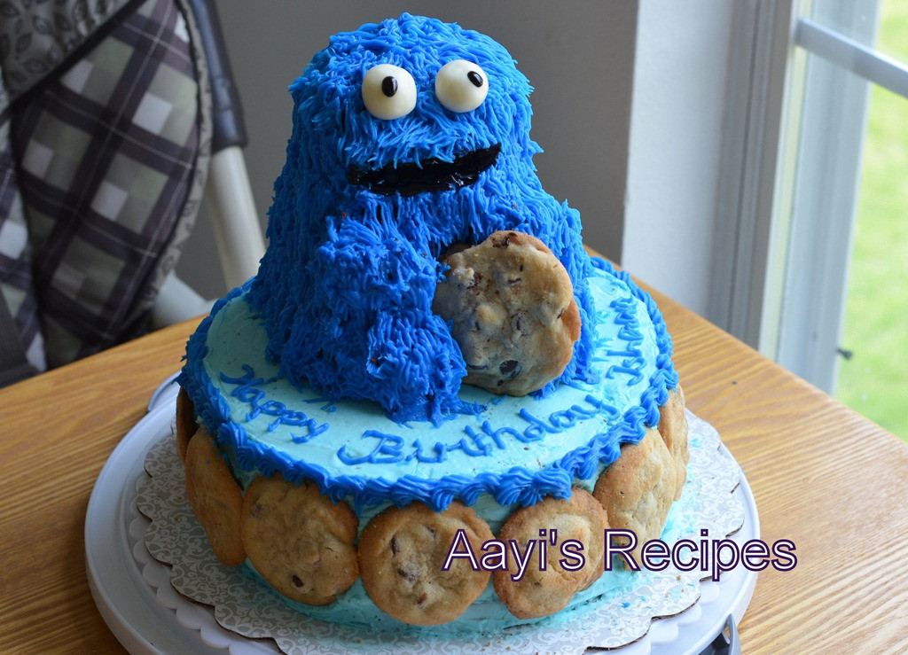 Cookie Monster Birthday Cake
 Chocolate Cake Second Birthday Cookie Monster Cake