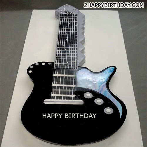 Guitar Birthday Cake
 Guitar Birthday Cake With Name Editor 2HappyBirthday