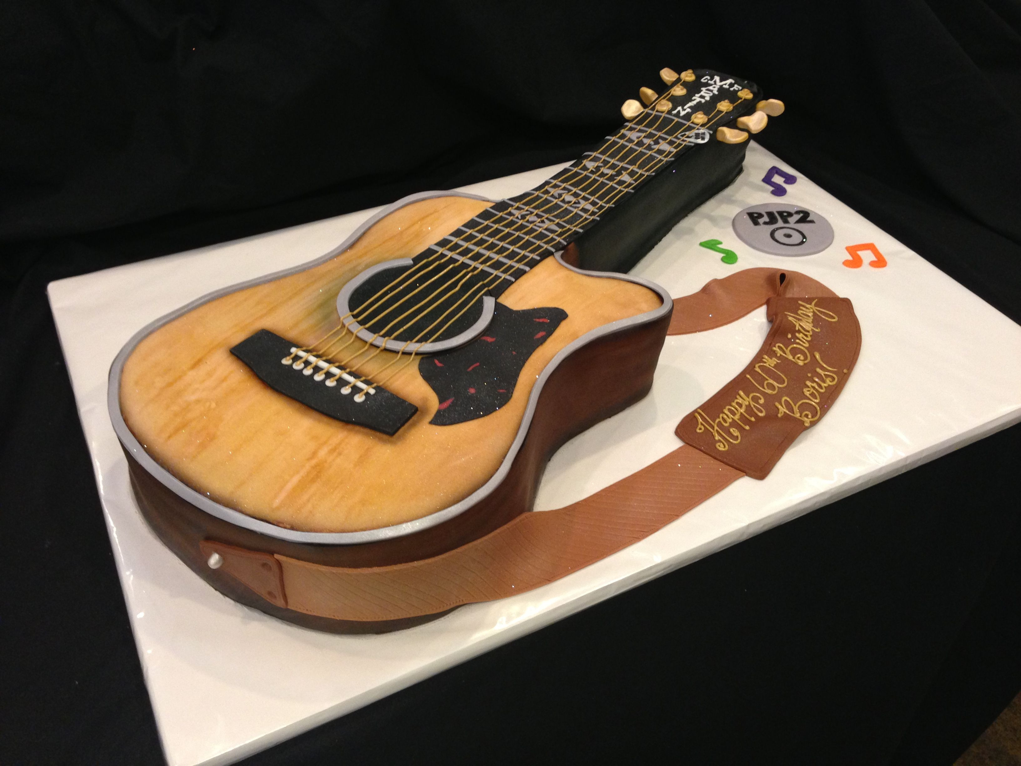 Guitar Birthday Cake
 how to make a guitar cake out of cupcakes Google Search