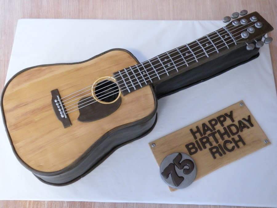 Guitar Birthday Cake
 acoustic guitar cake by Dani Johnson CakesDecor