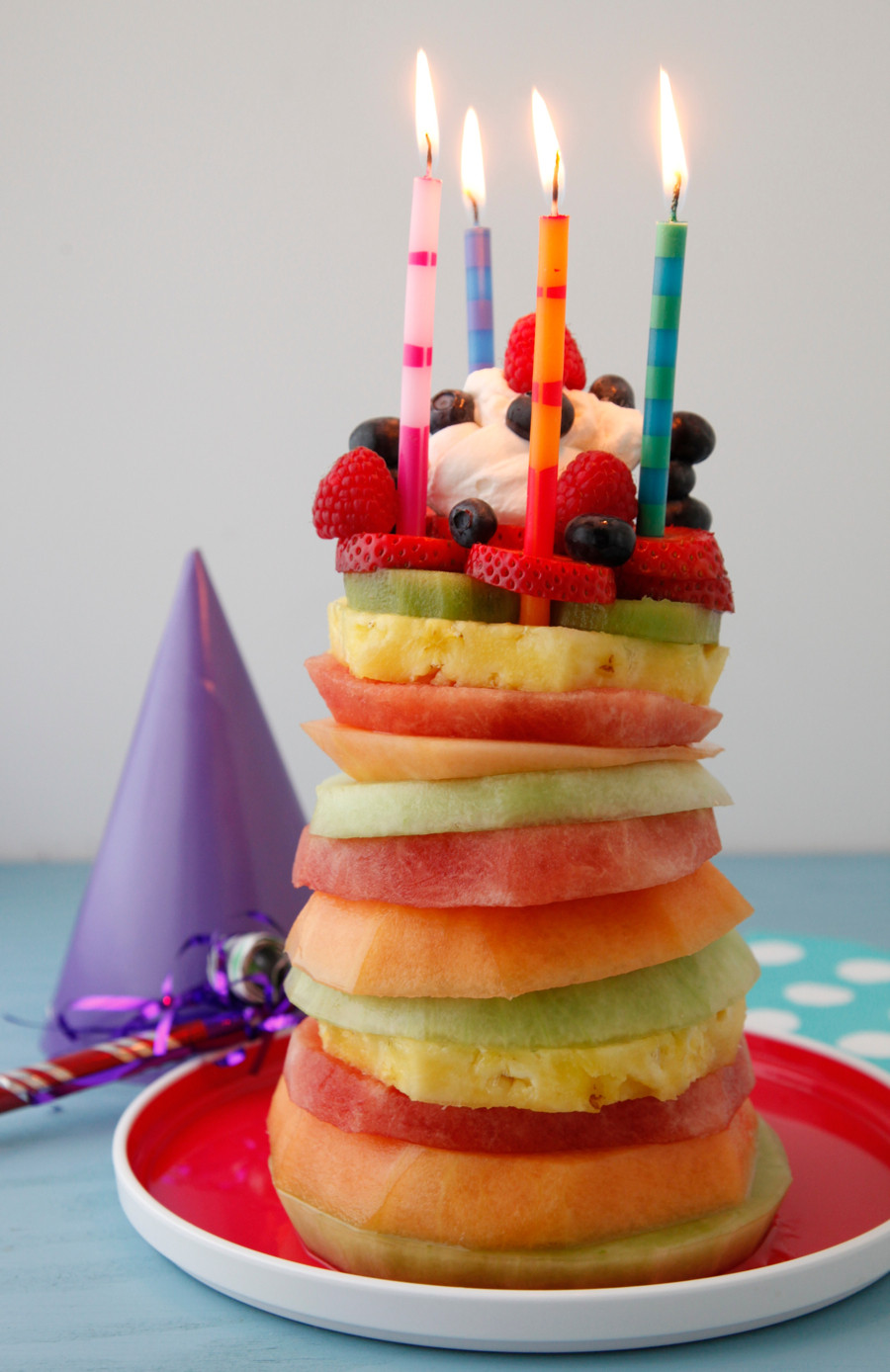 Healthy Birthday Cake Recipes
 Fruit Tower Birthday Cake