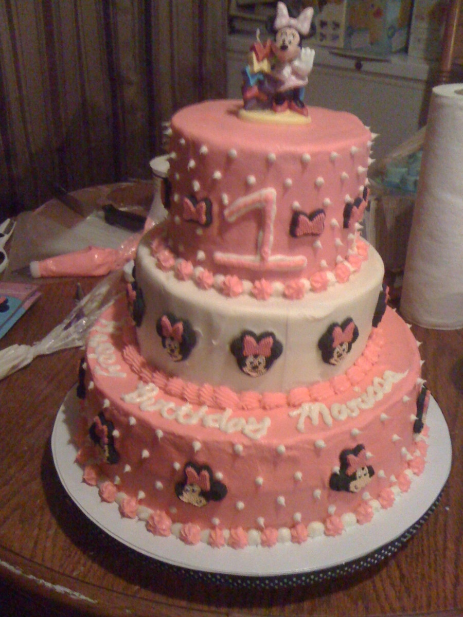 Minnie Mouse First Birthday Cake
 Minnie Mouse 1St Birthday Cake 3 Tier CakeCentral