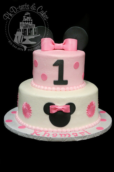 Minnie Mouse First Birthday Cake
 minnie mouse