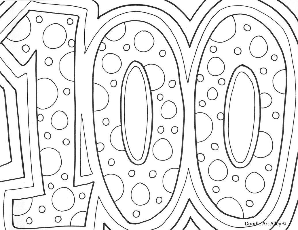 100 Days Coloring Pages
 100th Day School Coloring Pages Free Coloring Home
