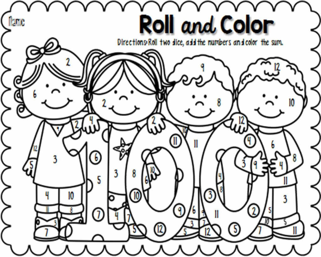 100 Days Of School Coloring Pages
 Free Printable 100 Days School Coloring Pages