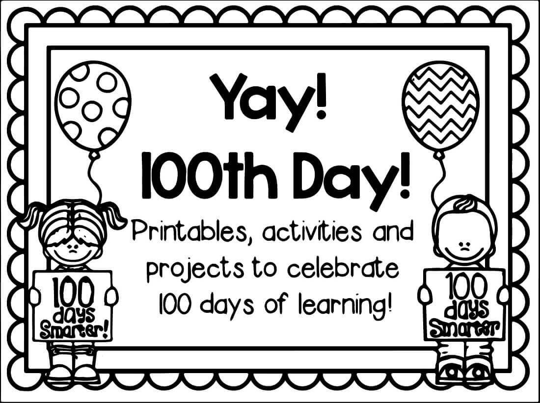 100 Days Of School Coloring Pages
 Free Printable 100 Days School Coloring Pages