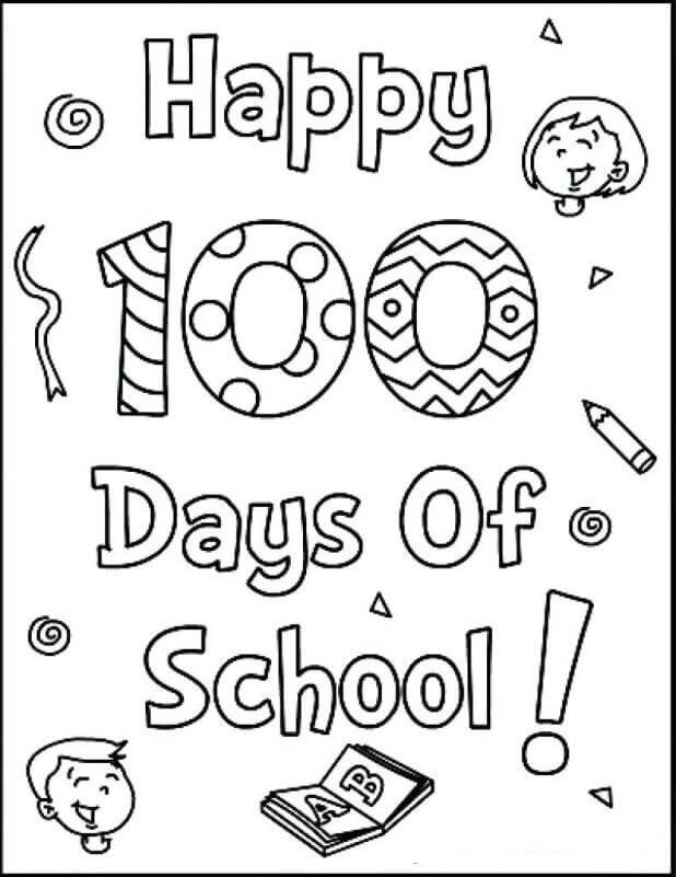 100 Days Of School Coloring Pages
 Free Printable 100 Days School Coloring Pages