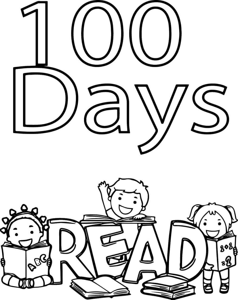 100 Days Of School Coloring Pages
 Free Printable 100 Days School Coloring Pages