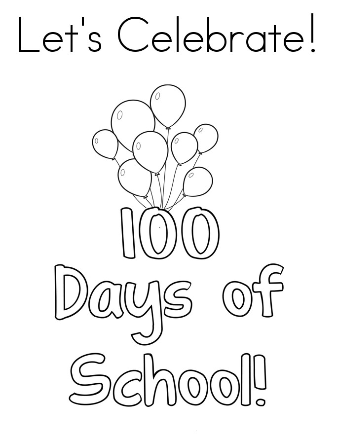 100 Days Of School Coloring Pages
 Free Printable 100 Days School Coloring Pages