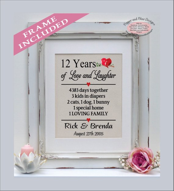 Best ideas about 12Th Anniversary Gift Ideas For Her
. Save or Pin 12th anniversary ts 12 years married 12 year anniversary Now.