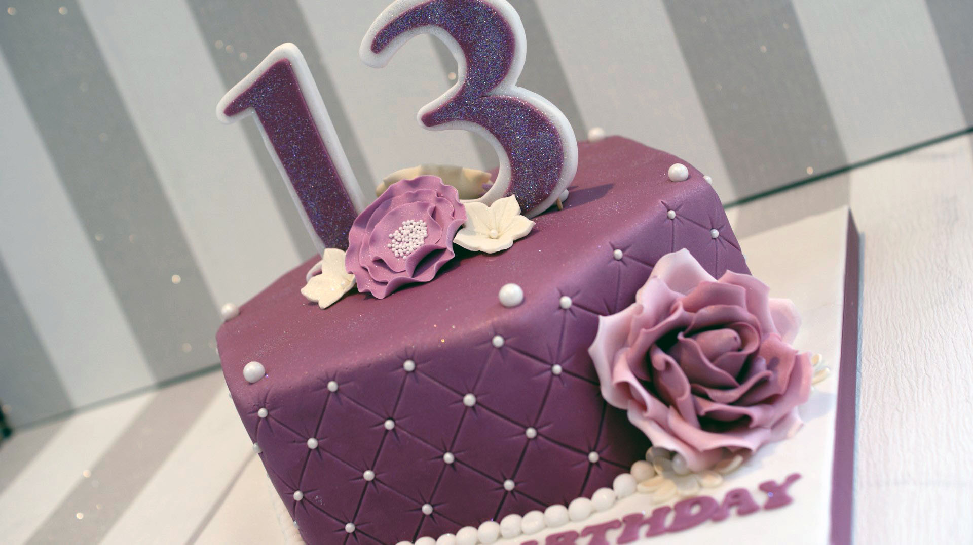 13 Years Old Birthday Cake
 Pretty 13th Birthday Cake Bakealous