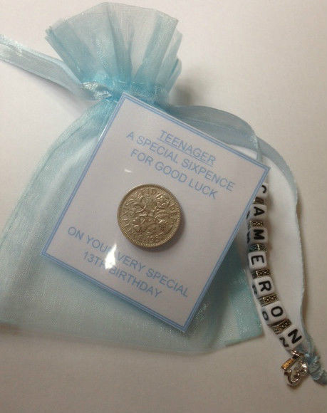 13Th Birthday Gift Ideas For Daughter
 Teenager 13th Birthday Lucky Sixpence Gift boy or girl