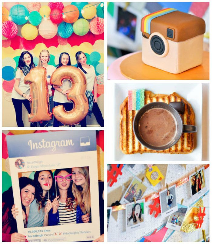 13th Birthday Party
 Glam Instagram Themed 13th Birthday Party via Kara s Party