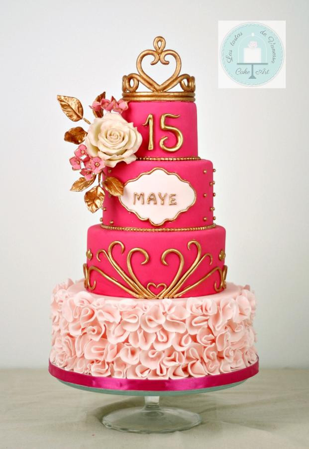 15th Birthday Cake
 15 birthday cake cake by Vanessa Rodrguez CakesDecor