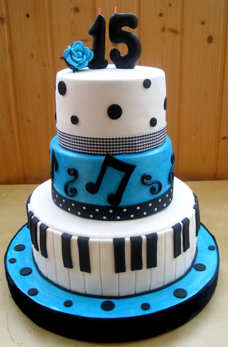 15th Birthday Cake
 music cake 15th birthday cake Color Pinterest