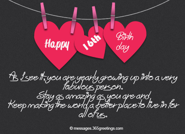 Best ideas about 16th Birthday Quotes
. Save or Pin 16th Birthday Wishes 365greetings Now.