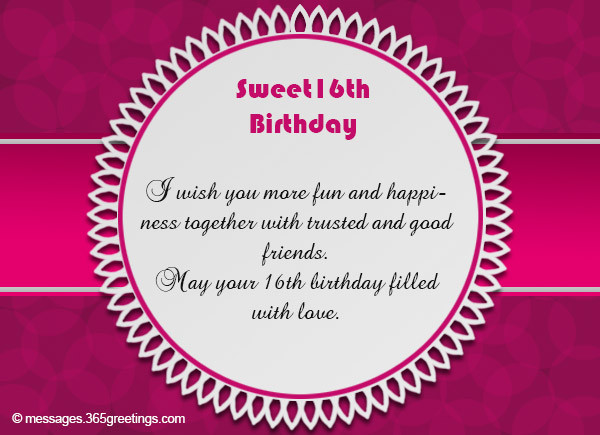 Best ideas about 16th Birthday Quotes
. Save or Pin 16th Birthday Wishes 365greetings Now.