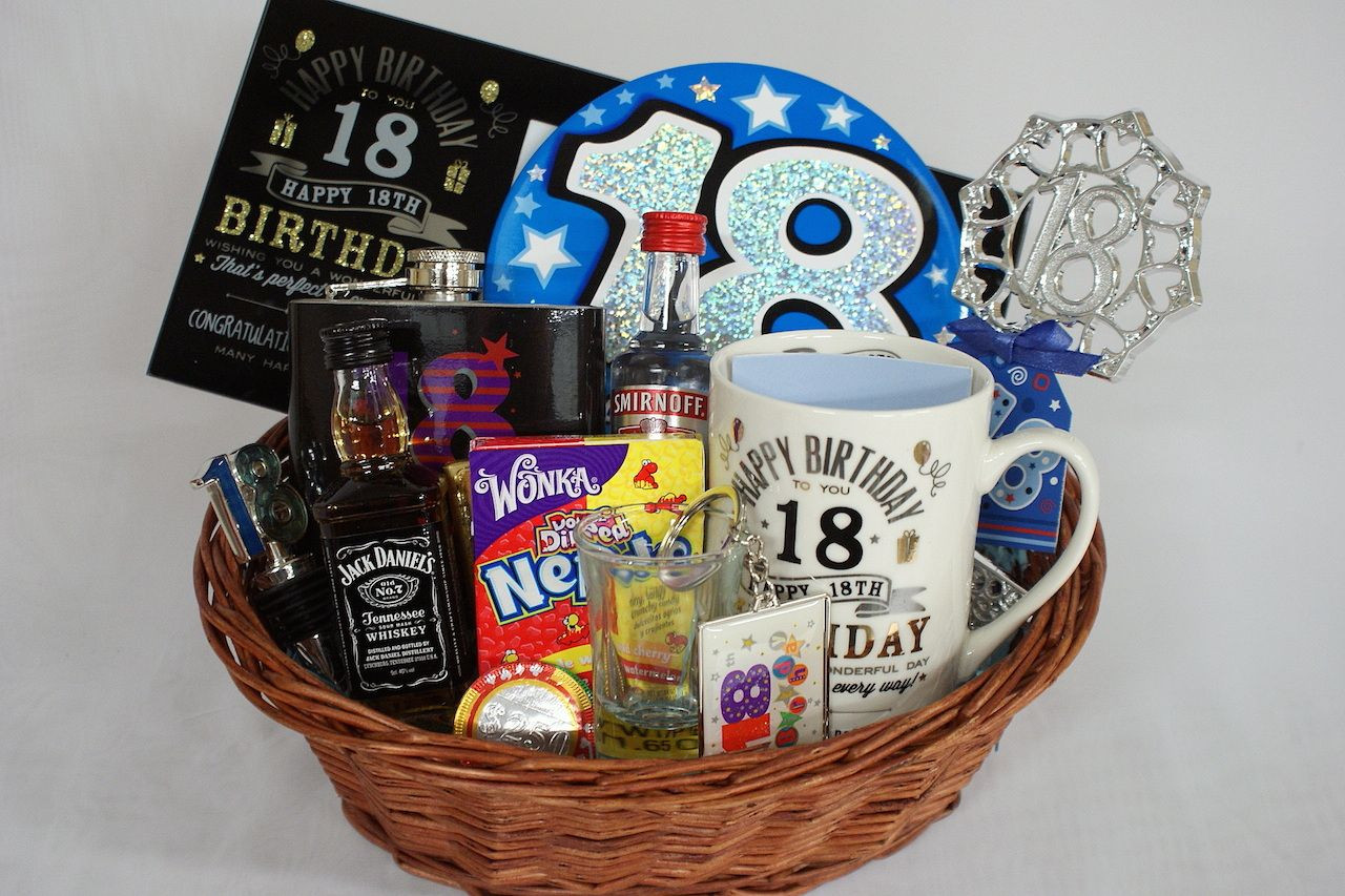Best ideas about 18Th Birthday Gift Ideas Boys
. Save or Pin Personalised 18th Birthday Gift Basket for Boys Now.