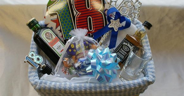 18th Birthday Gifts For Guys
 Personalised 18th Birthday Gift Basket for Boys