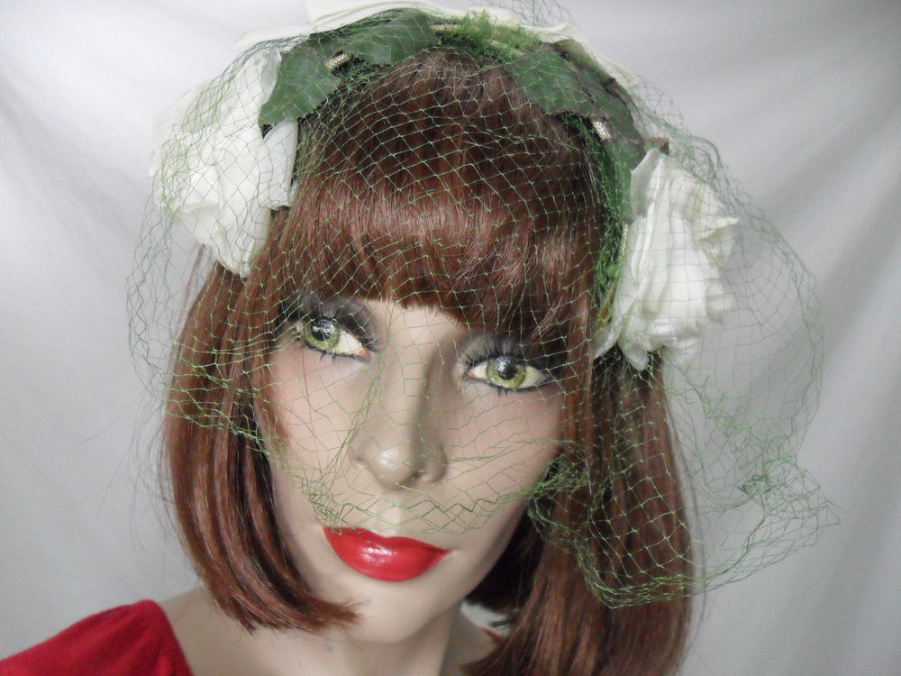 Best ideas about 1940'S Womens Hairstyles
. Save or Pin Womens 1940 s vintage white rose green floral hair Now.