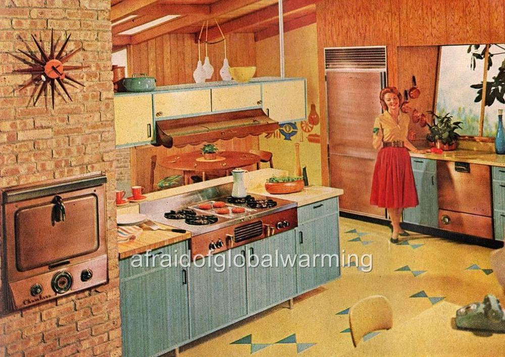 Best ideas about 1950S Kitchen Decorating
. Save or Pin Print 1950s 60s Housewife in Kitchen Now.