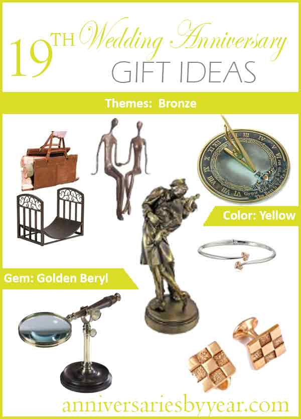 19Th Wedding Anniversary Gift Ideas For Him
 19th Anniversary Nineteenth Wedding Anniversary Gift Ideas