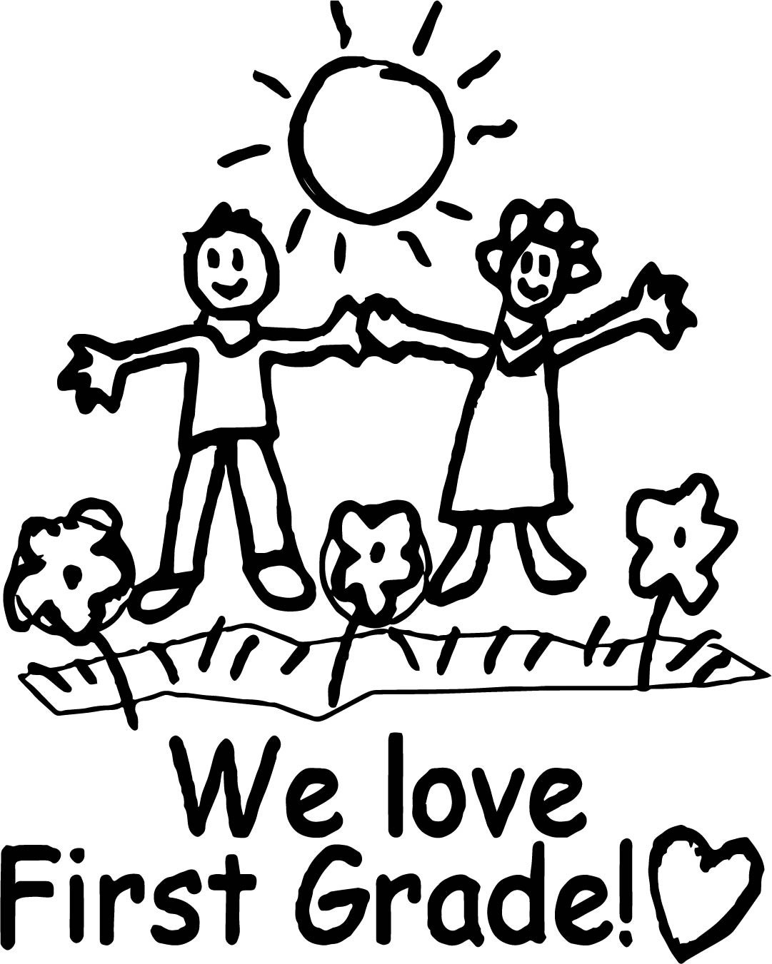 1St Grade Coloring Pages
 We Love First Grade Coloring Page