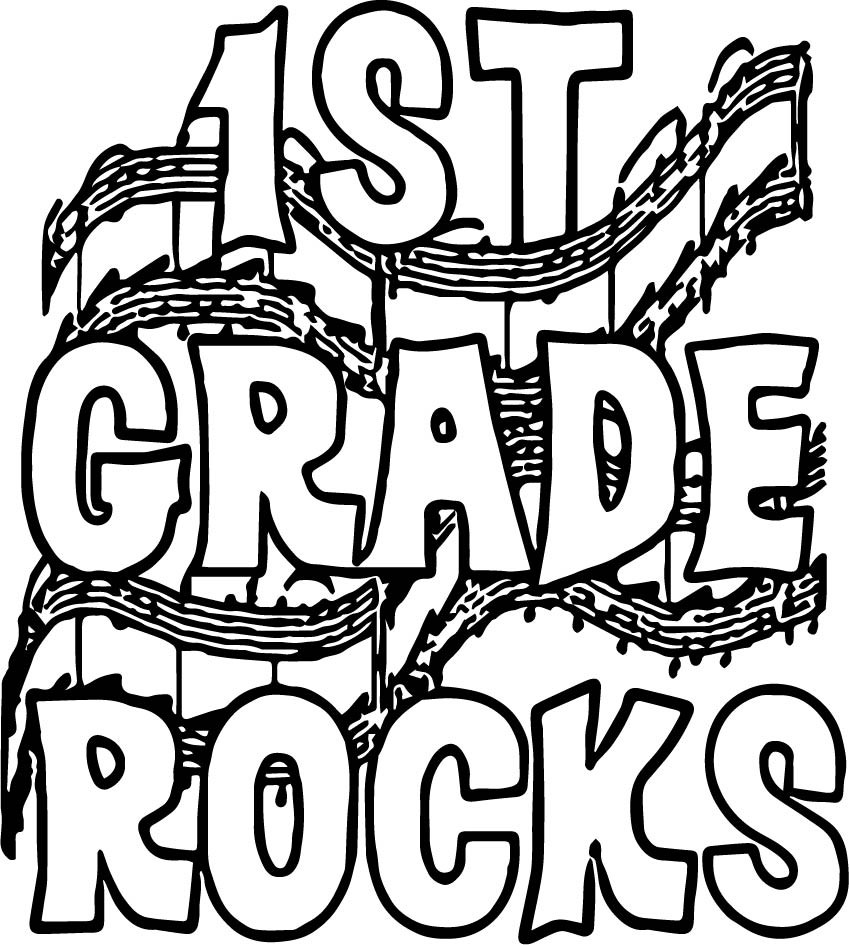 1St Grade Coloring Pages
 1st Grade School Rocks Coloring Page