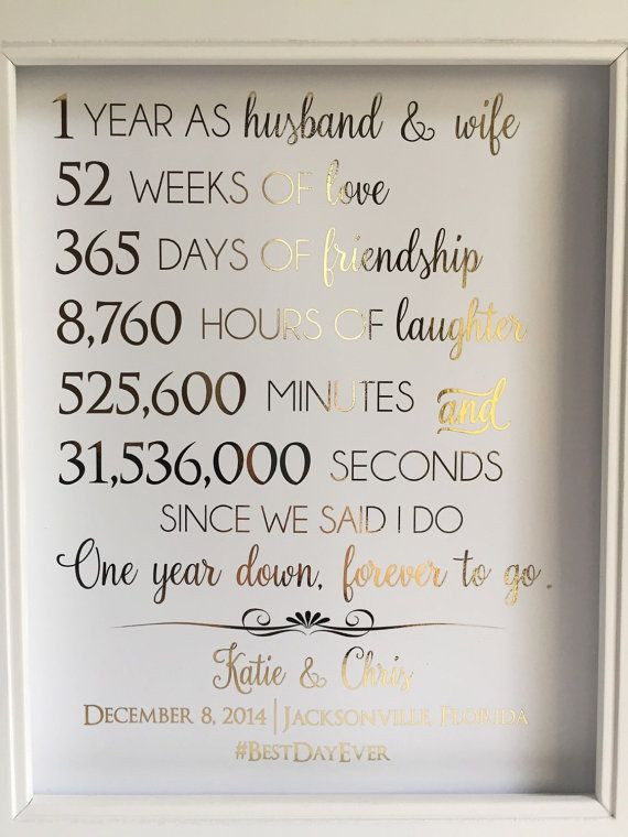 1St Year Anniversary Gift Ideas For Husband
 First 1st Anniversary Gift Anniversary Gift For