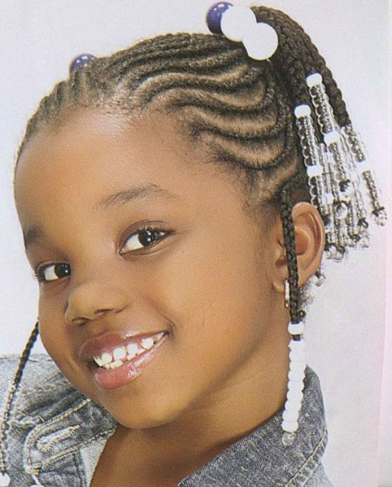 2 Little Girls Hairstyles
 Braids with Beads for Little Girl