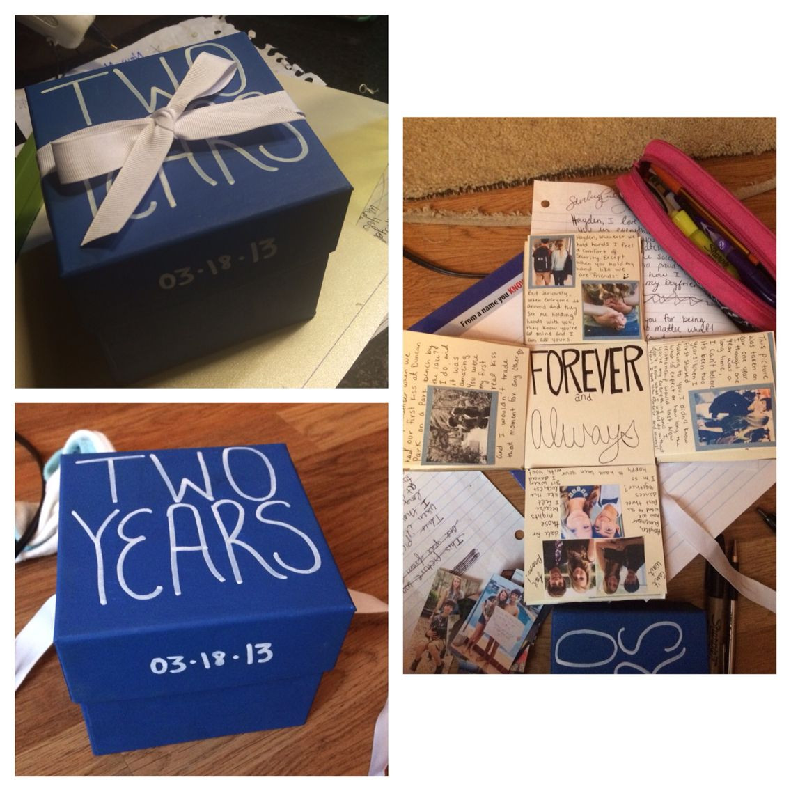 2 Year Dating Anniversary Gift Ideas For Her
 Anniversary box For my boyfriend and I s 2 year I made