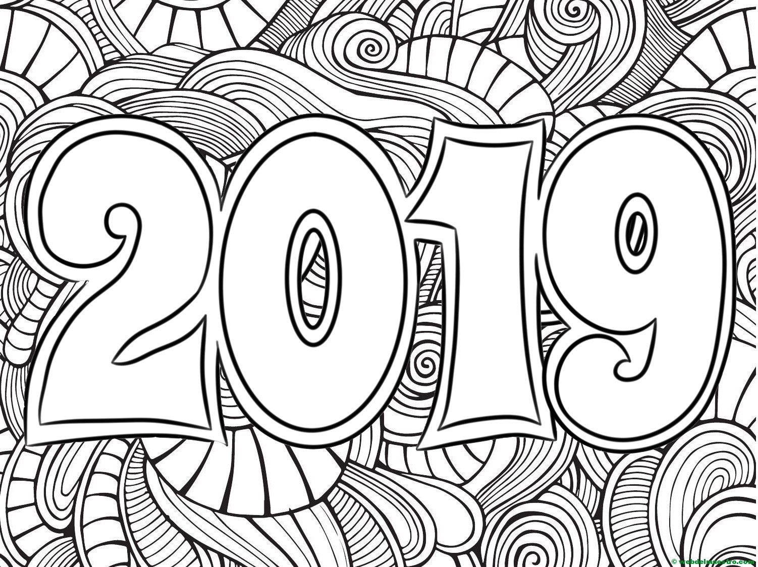 2019 Coloring Pages For Kids
 Dibujos para colorear