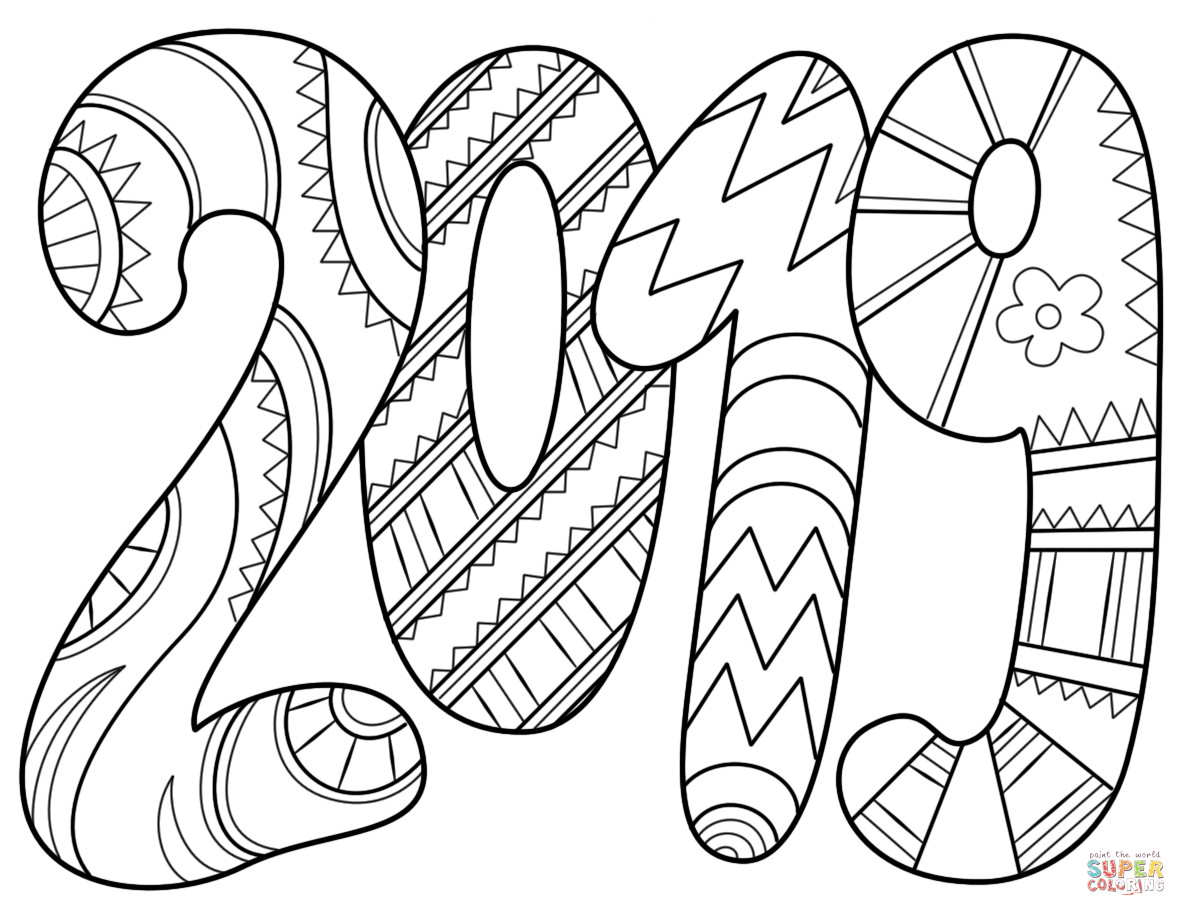 2019 Coloring Pages For Kids
 Dibujo de 2019 para colorear