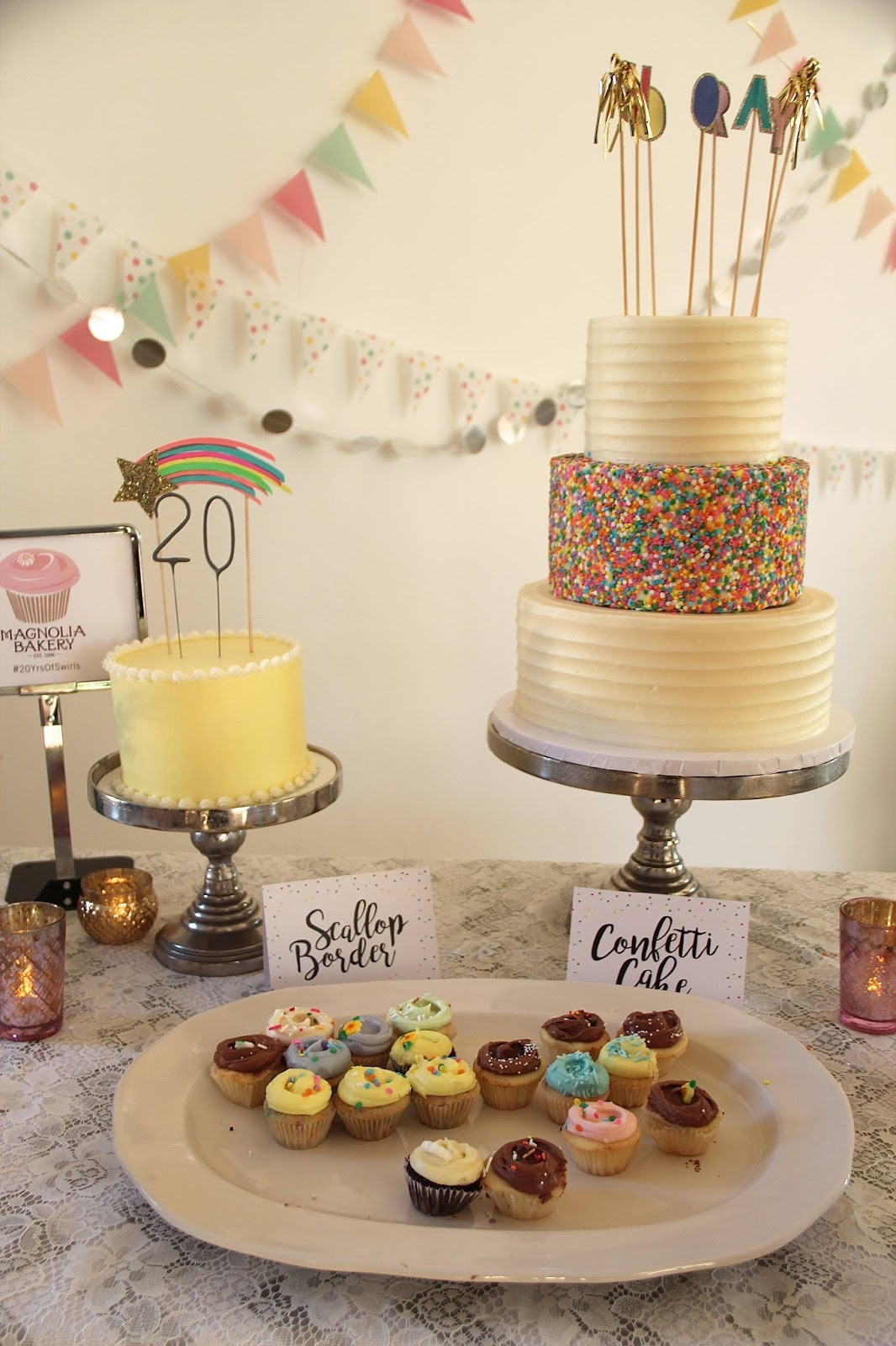 20th Birthday Decorations
 fashionably petite Magnolia Bakery 20th Birthday Party