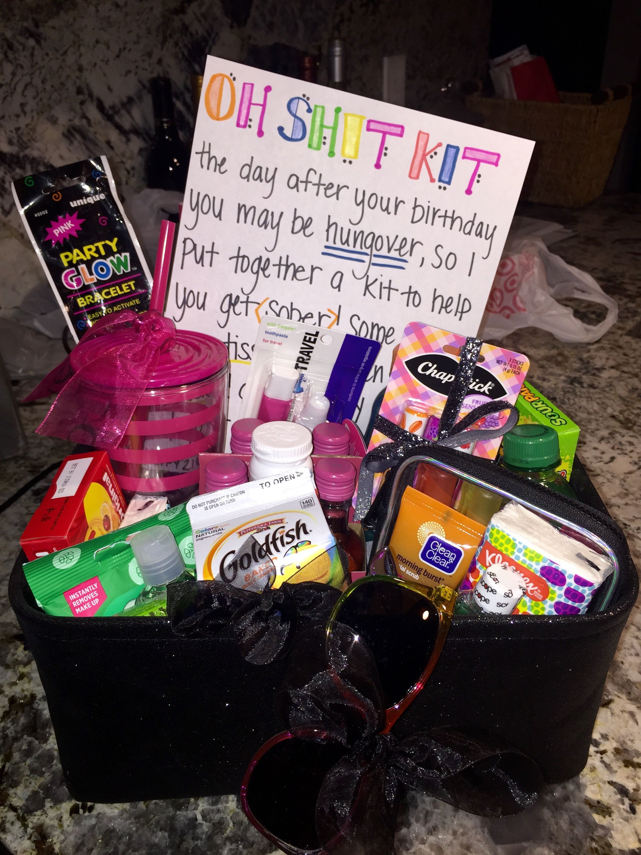 21St Birthday Gift Ideas For Best Friend
 21st birthday t OH SHIT KIT for the hangover the day