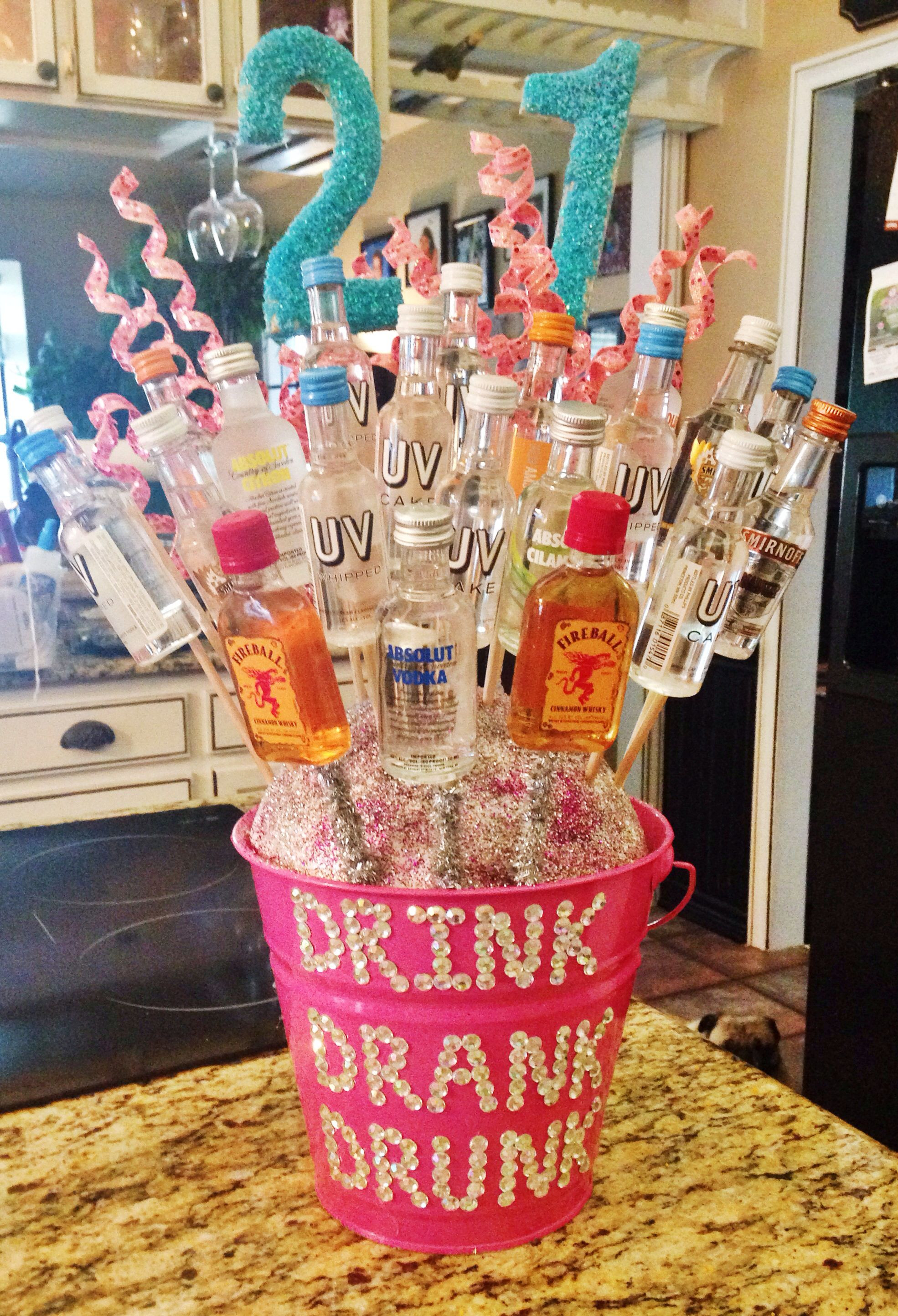 Best ideas about 21St Birthday Gift Ideas For Sister
. Save or Pin 21st alcohol bouquet I made for my best friend Now.