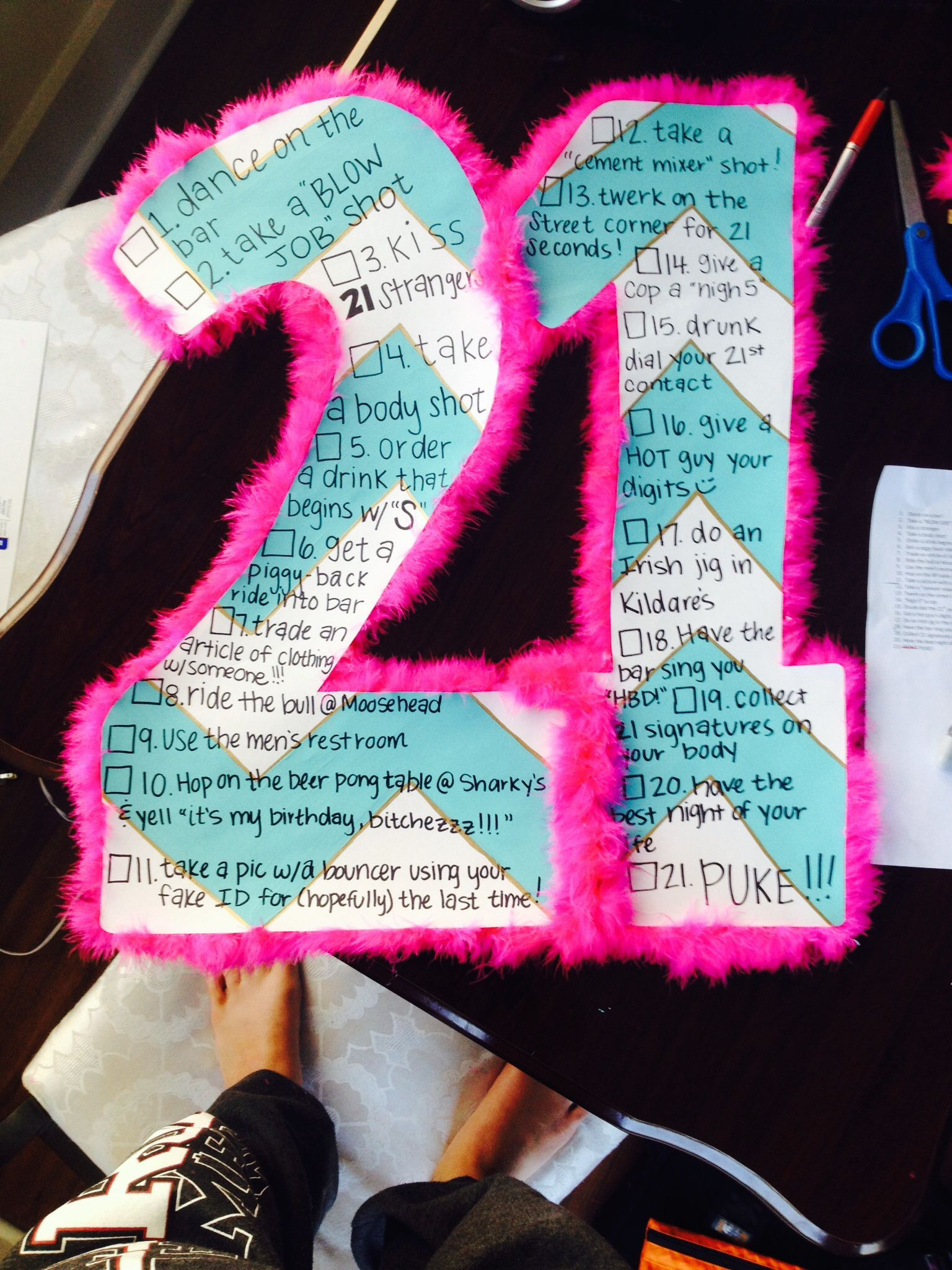 21st Birthday Sign Ideas
 Sabrina s 21st Birthday Sign checklist 21 birthday