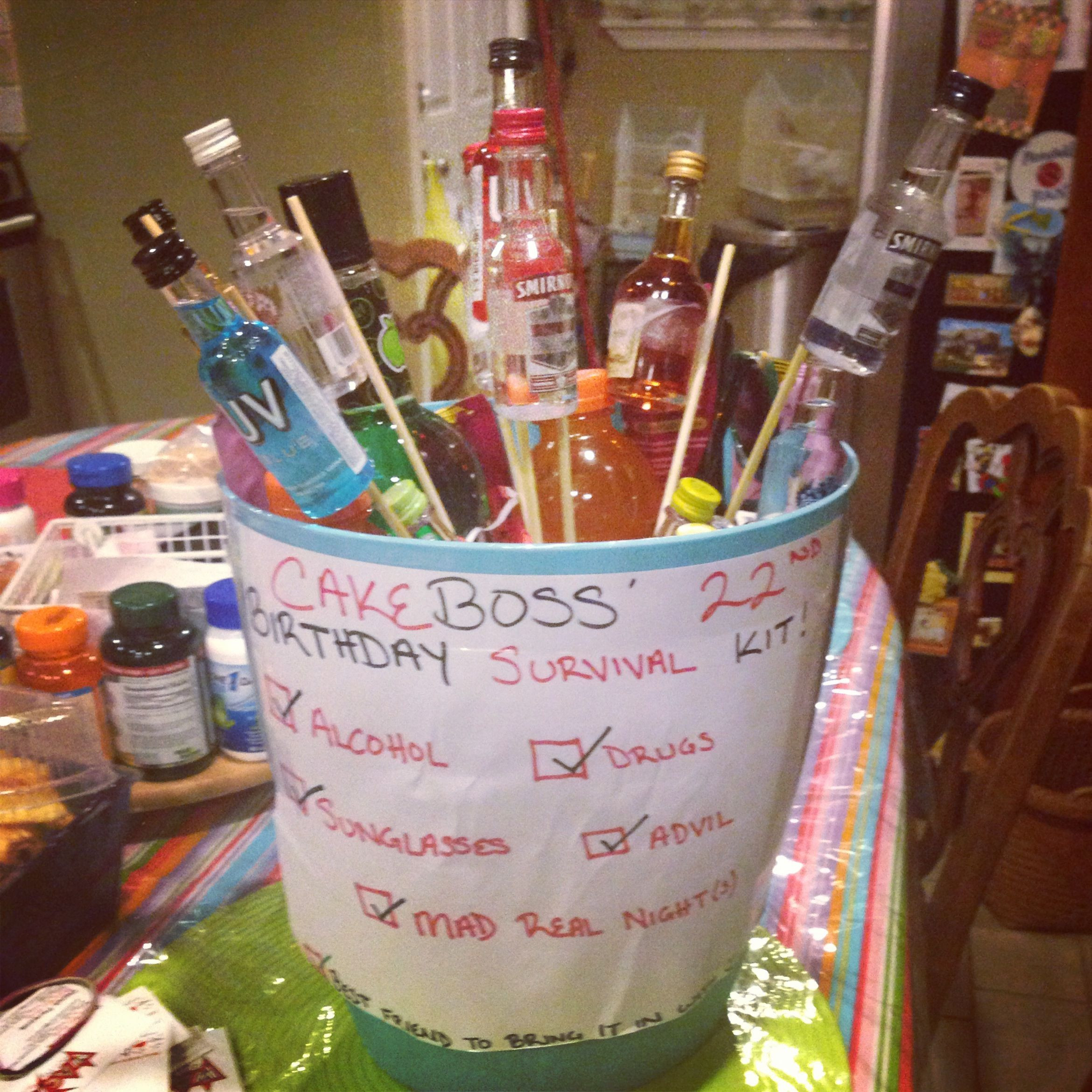 22Nd Birthday Gift Ideas
 21st or 22nd birthday basket idea