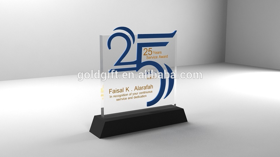 25 Year Work Anniversary Gift Ideas
 25th Anniversary Crystal Award Trophy Souvenir Anniversary