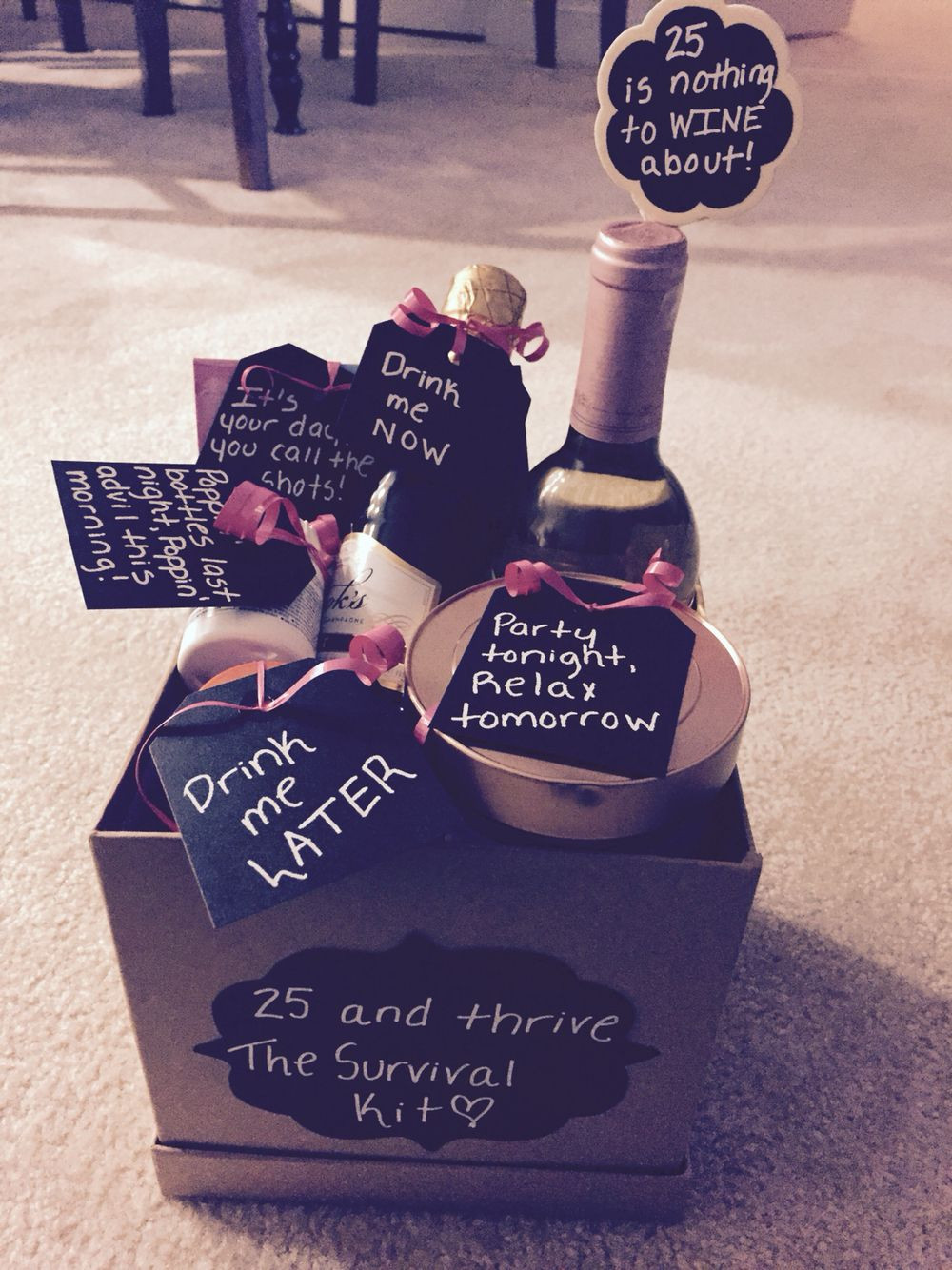 25Th Birthday Gift Ideas For Her
 25th Birthday Gift Basket Gifts Galore