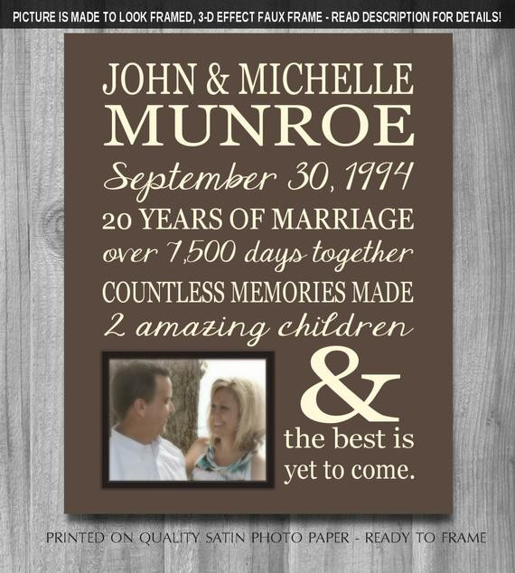 Best ideas about 25Th Wedding Anniversary Gift Ideas For Wife
. Save or Pin PERSONALIZED 25th Anniversary Gift for Wife Personalized Print Now.