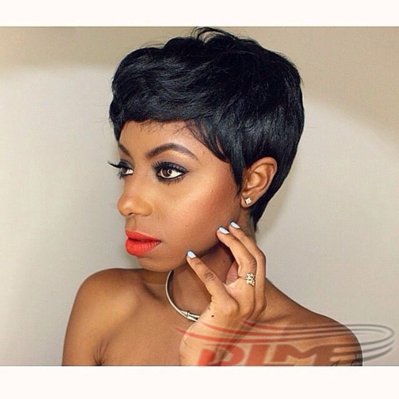 27 Piece Weave Short Hairstyle
 Brazilian 27 pieces short hair weave with free closure