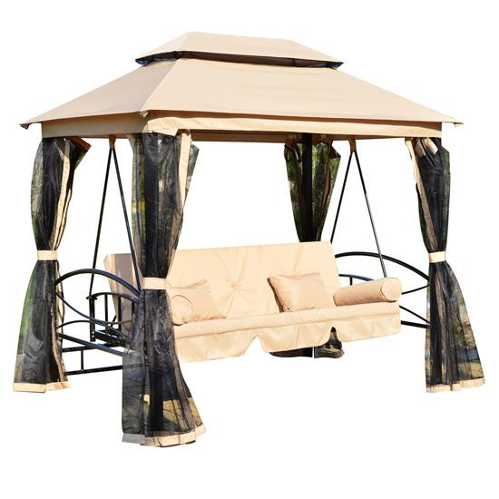 Best ideas about 3 Person Patio Swing With Canopy
. Save or Pin 3 Person Patio Daybed Canopy Gazebo Swing Now.