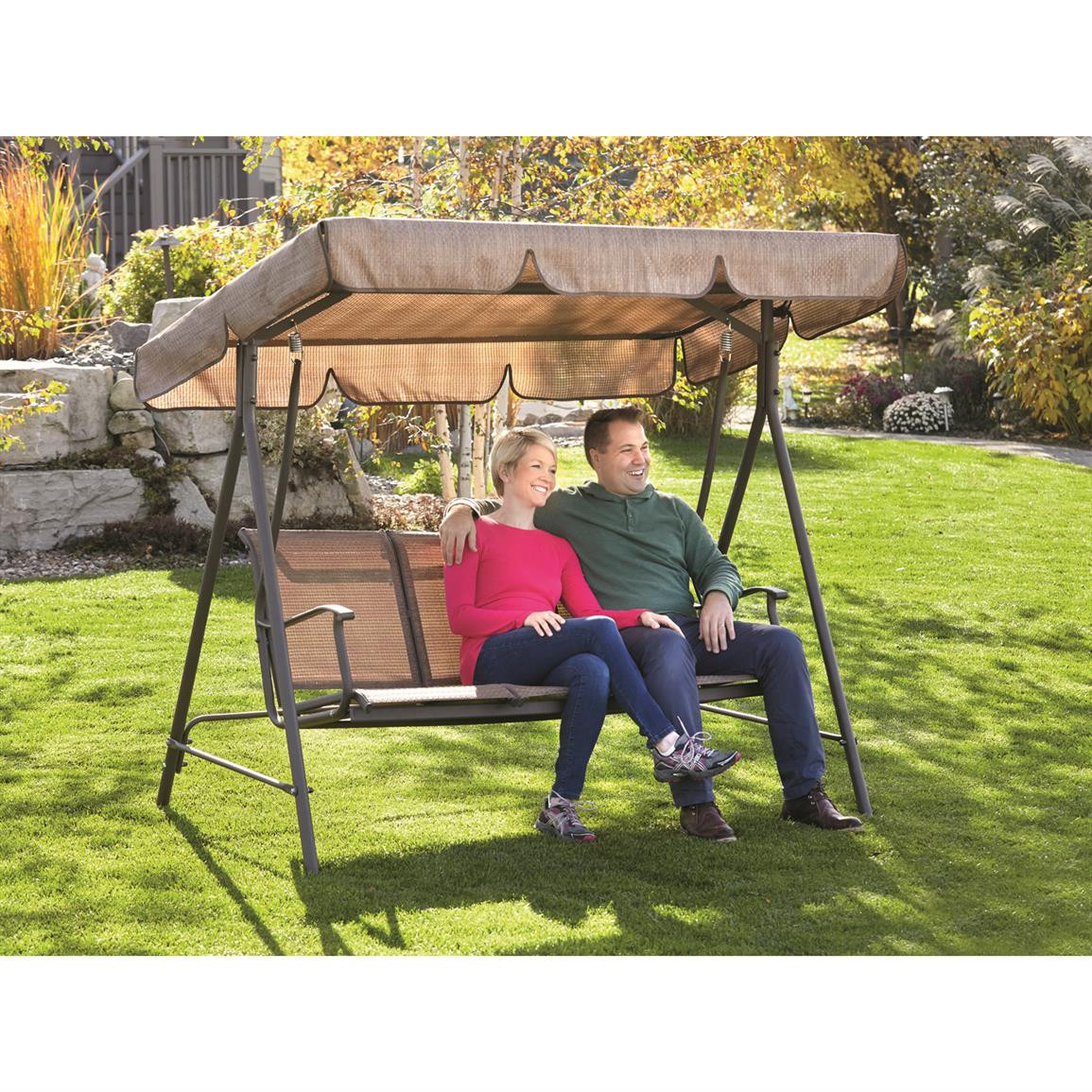 Best ideas about 3 Person Patio Swing With Canopy
. Save or Pin Porch Swing 3 Person Canopy Patio Furniture at Now.