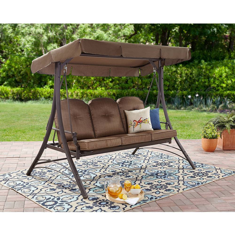 Best ideas about 3 Person Patio Swing With Canopy
. Save or Pin 3 Person Outdoor Porch Swing With Canopy Patio Hammock Now.
