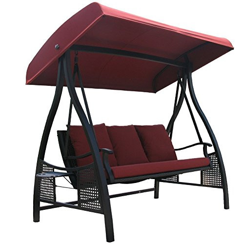 Best ideas about 3 Person Patio Swing With Canopy
. Save or Pin Abba Patio 3 Person Outdoor Metal Gazebo Padded Porch Now.